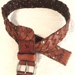❤️American Eagle brown leather braided belt